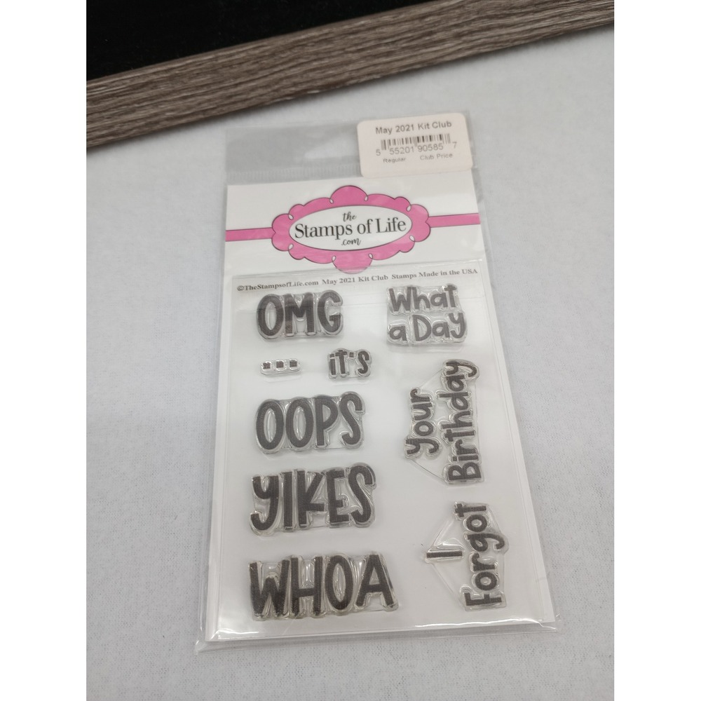 The Stamps of Life Clear Stamps May 2021 Kit Club Clear Phrases Greeting Set